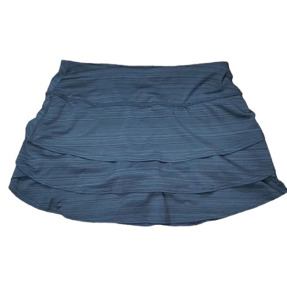Athleta Gray Heather Layer Ruffle Skort